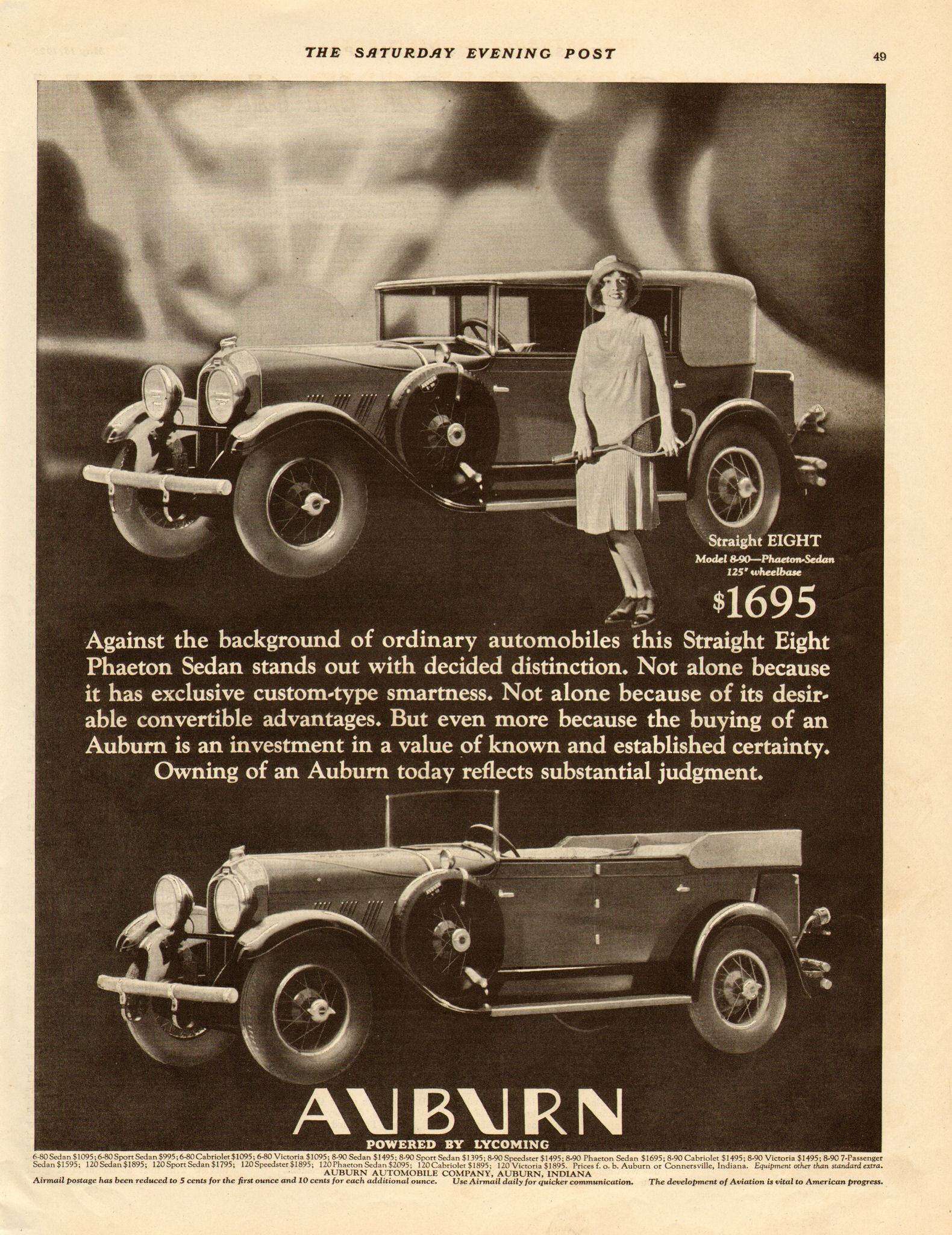 1929 Auburn Auto Advertising